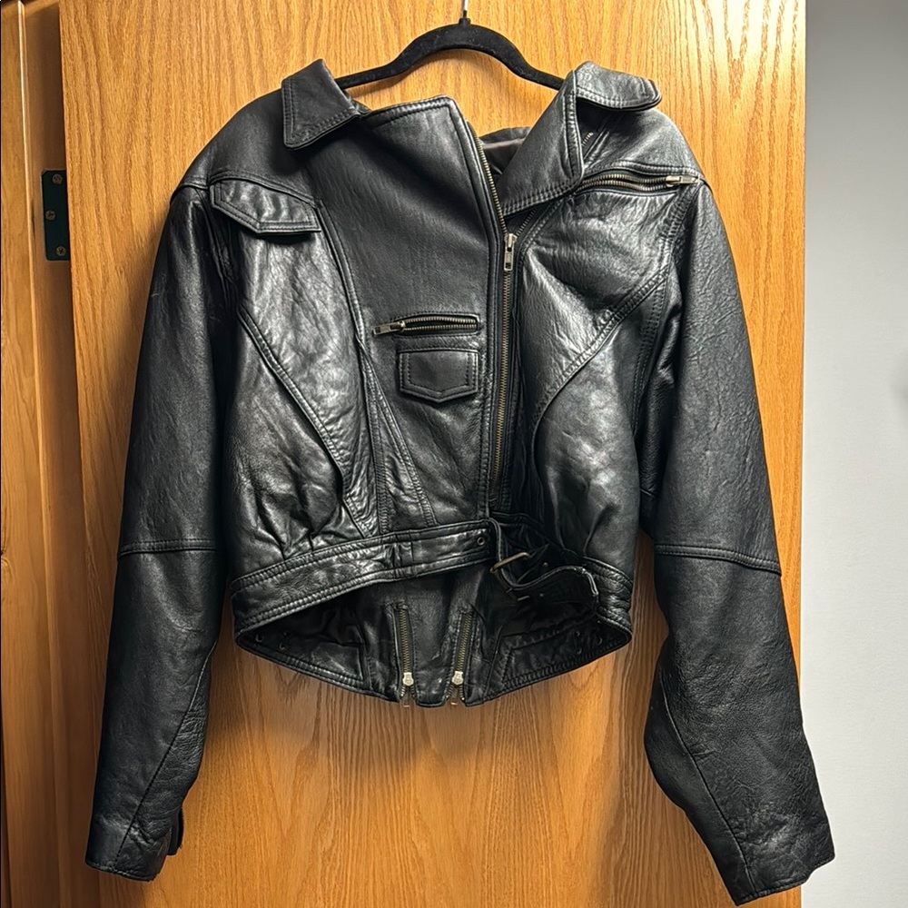 Women's Black Leather Jacket